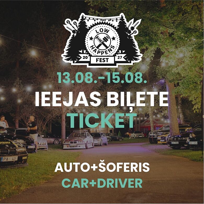 Fest 2027 auto+šoferis biļete