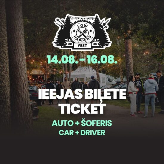 Fest 2026 auto+šoferis biļete